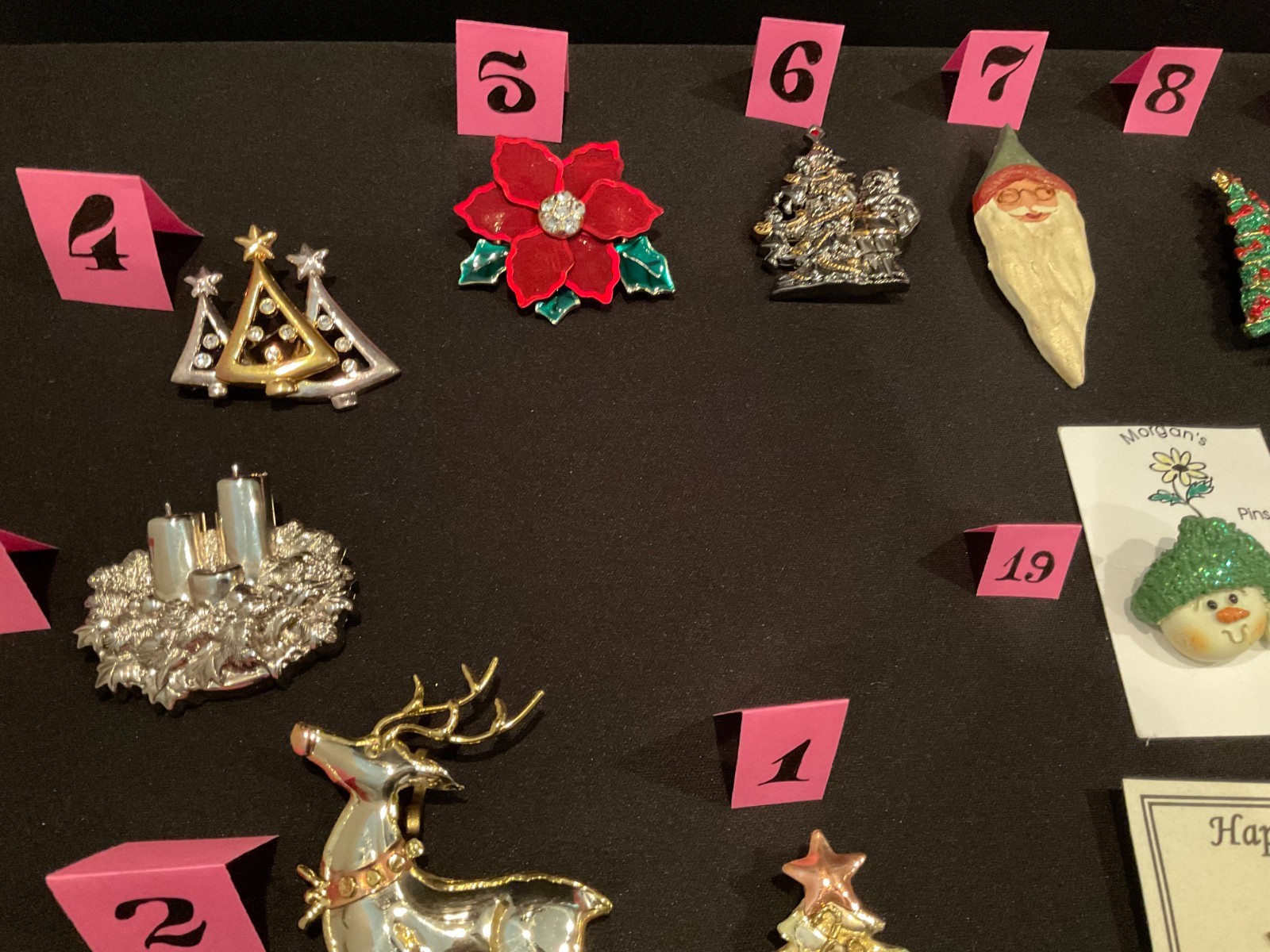 Christmas Brooches-Tree-Angel-Snowman-Sleigh-Bell-You Choose-Free Shipping