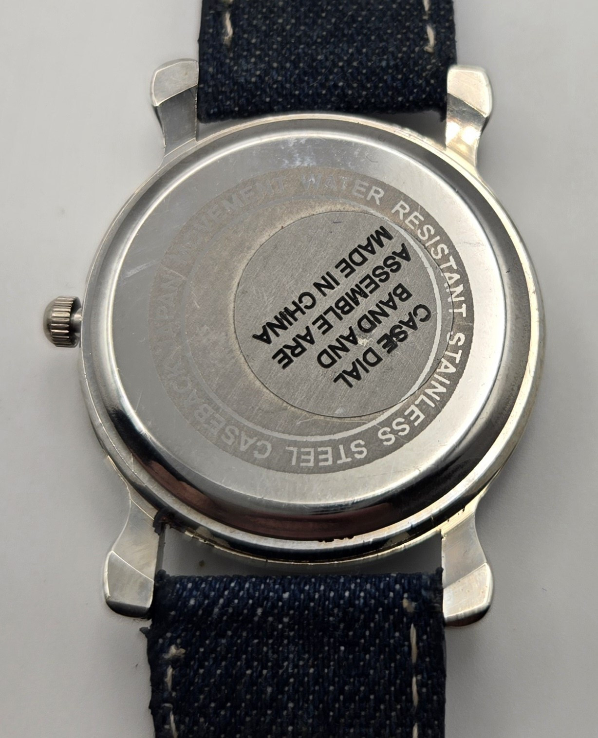 Varsales Women’s Silver Tone Quartz Watch w/Blue Denim Leather Band *WORKS*👖