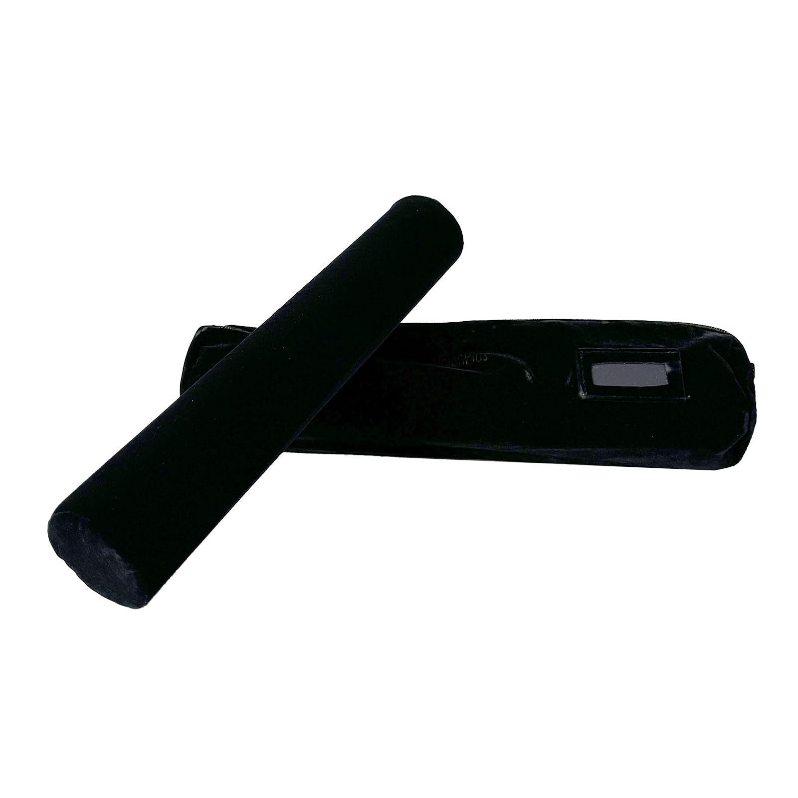 UnionPlus Velvet Jewelry Roll Bag for Brackets Bangles Watches, Large, Black