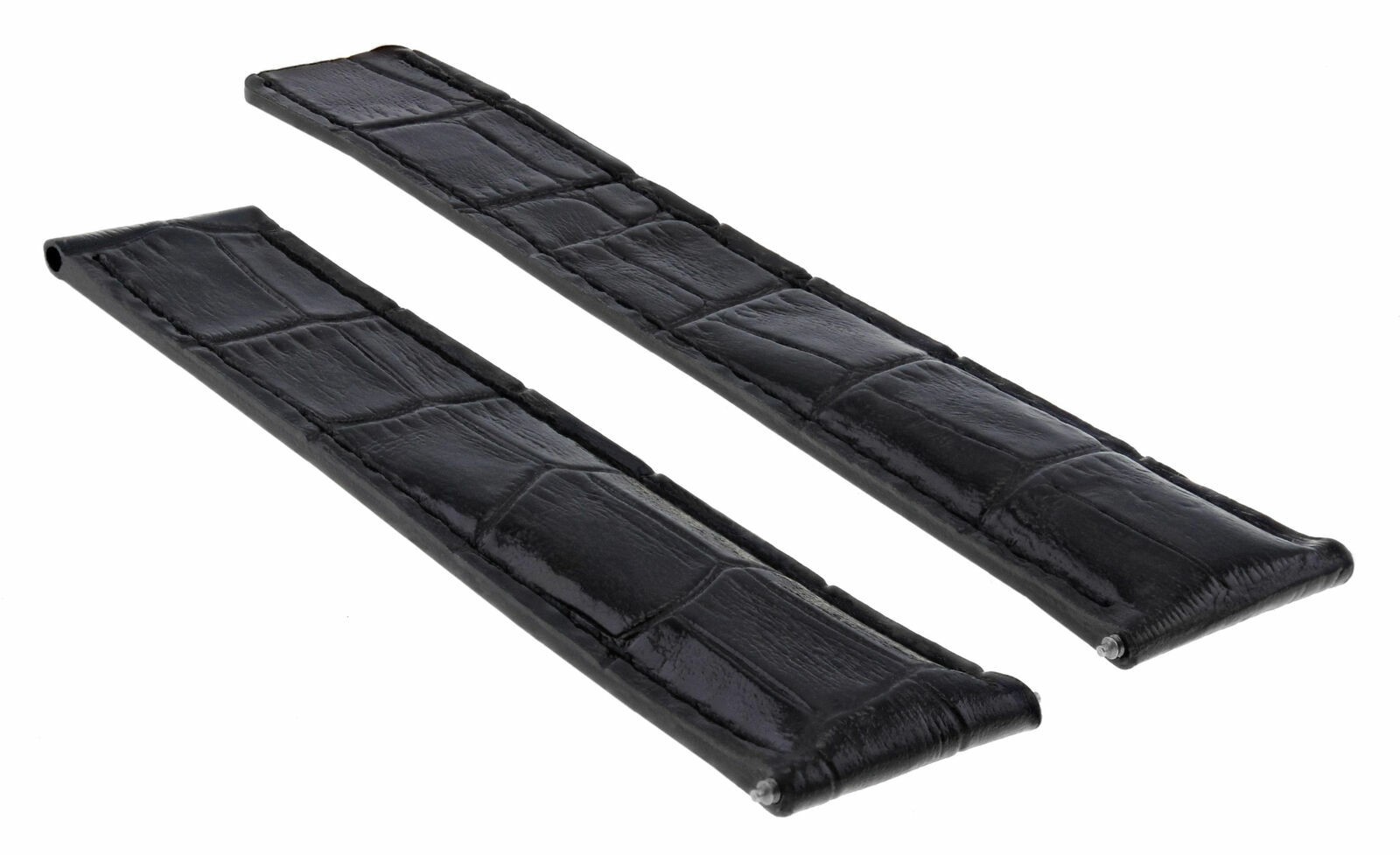 18MM LEATHER WATCH BAND STRAP FOR TAG HEUER F1 FORMULA DEPLOYMENT CLASP BLACK