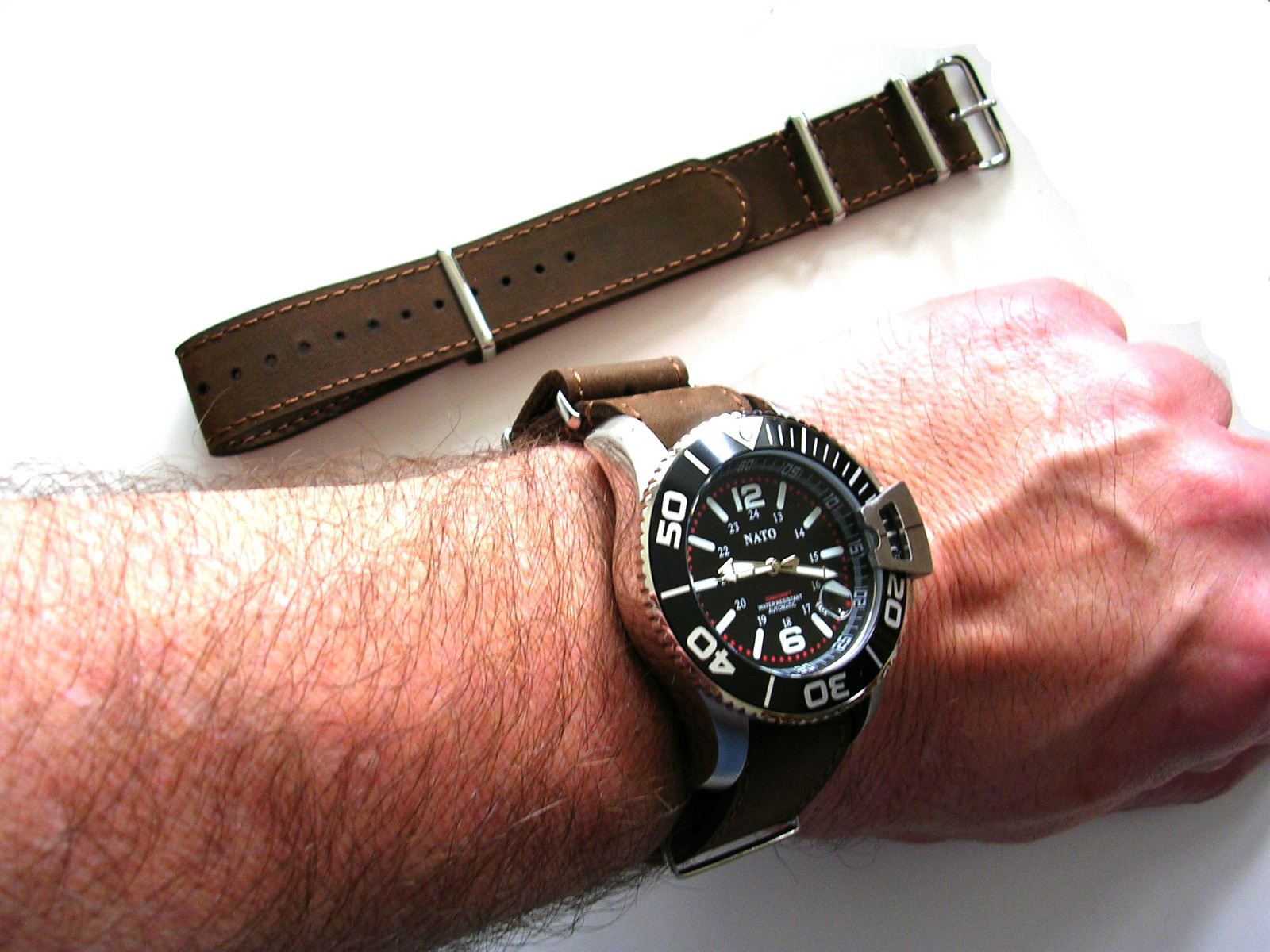 NATO G10 ® Bomber Leather Aviator Pilot watch band Military RAF strap IW SUISSE