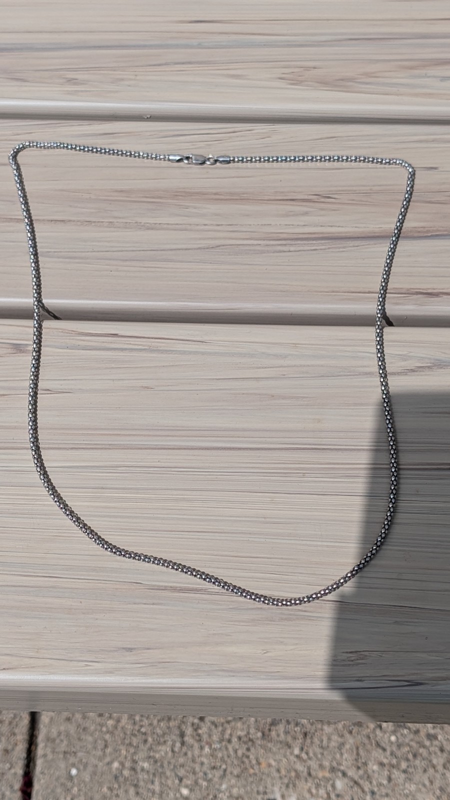 women or men sterling silver popcorn necklace 24 inch long