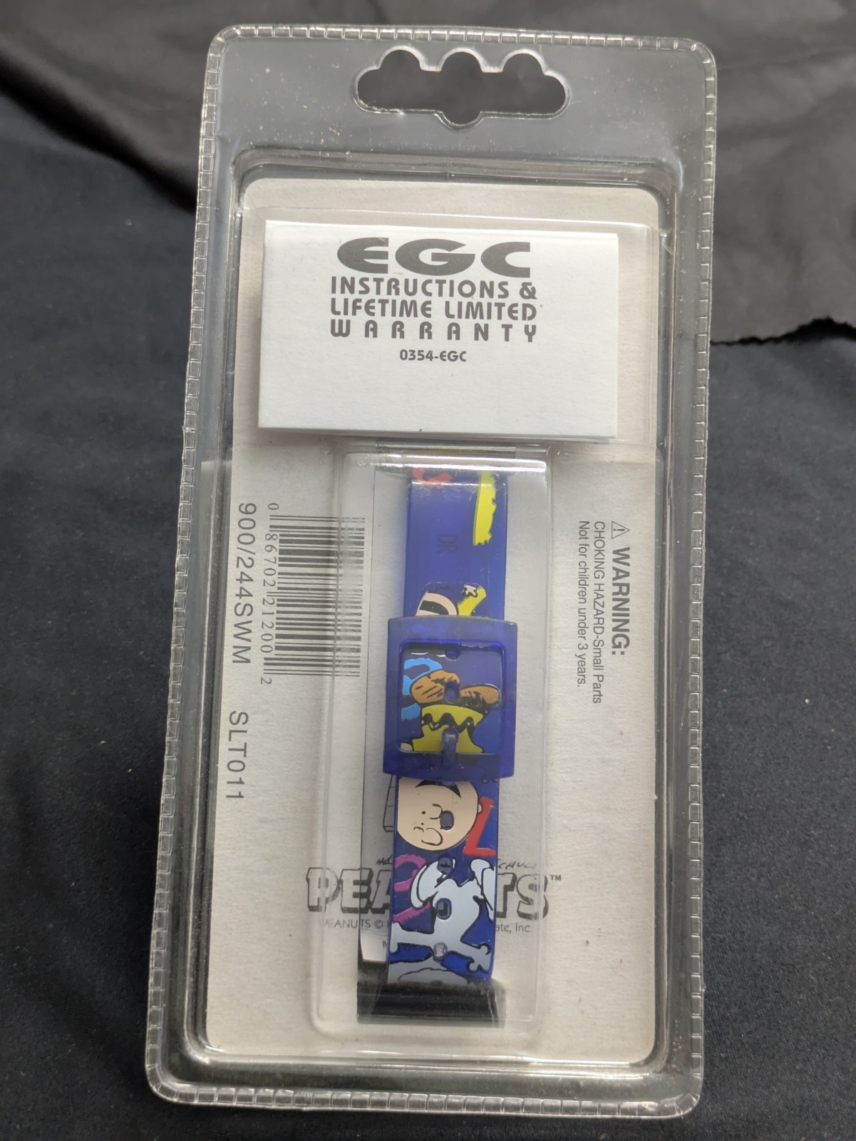 Vintage Peanuts Snoopy Digital Watch with Interchangeable Faces Blue EGC New