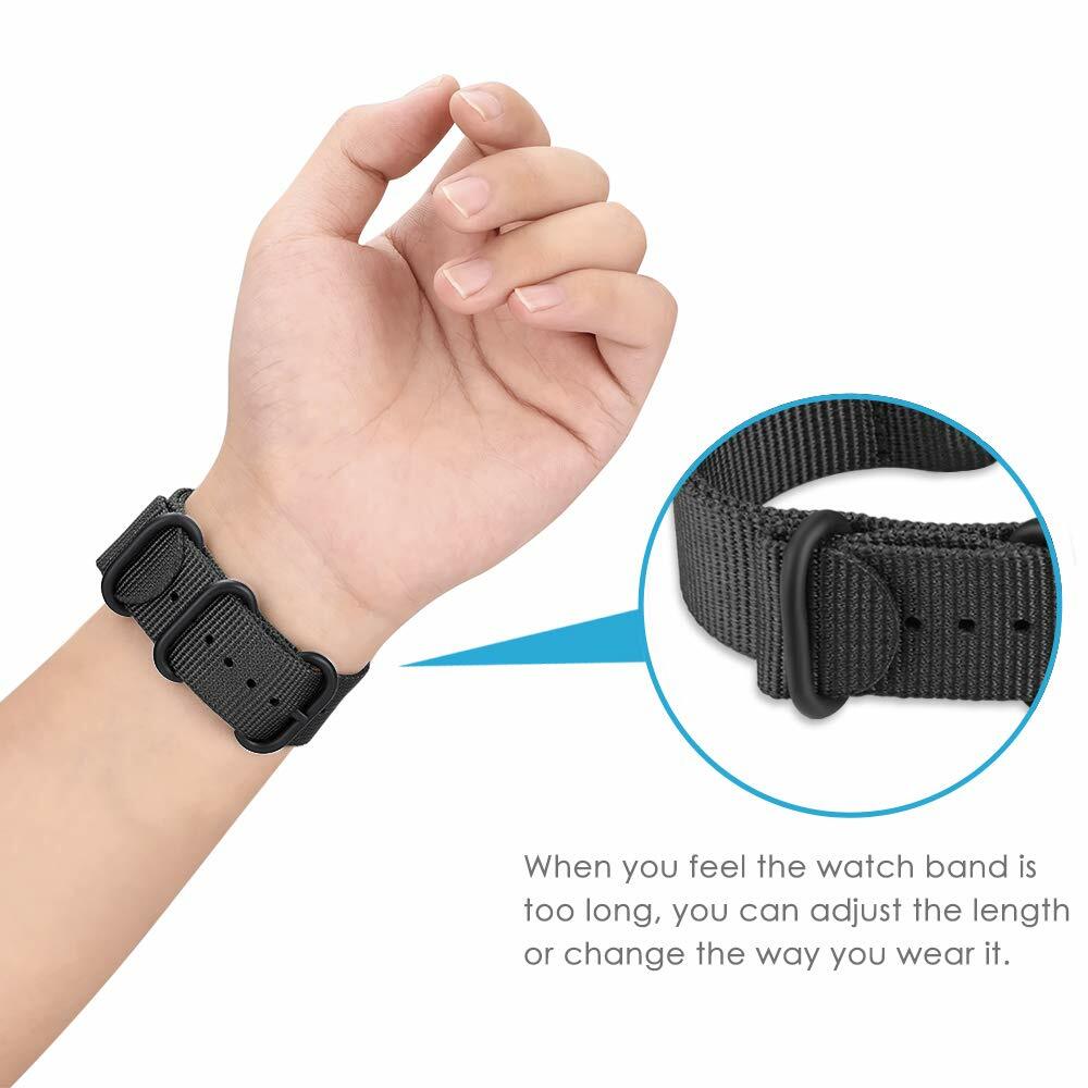 Nylon Canvas Band Bracelet For Apple Watch 5 4 3 2 1 iWatch Strap 42/44mm
