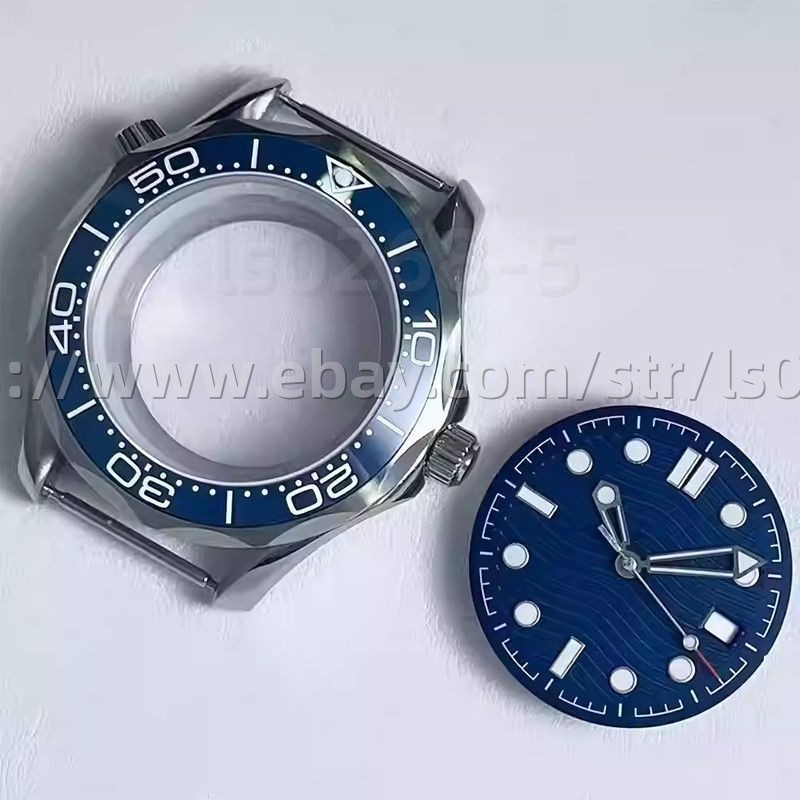 42mm Diver Watch Case Sapphire Ceramic Bezel Set Fit NH35/36 5ATM