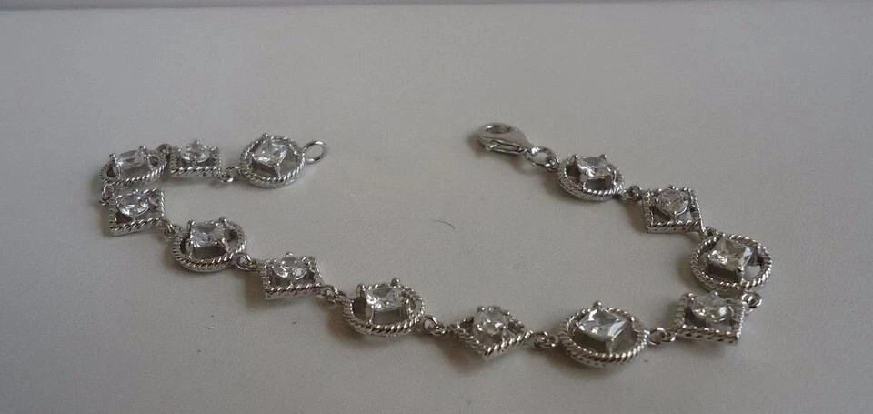 6.00Ct Round Lab-Created Diamond Women’s Tennis Bracelet 14K White Gold Plated