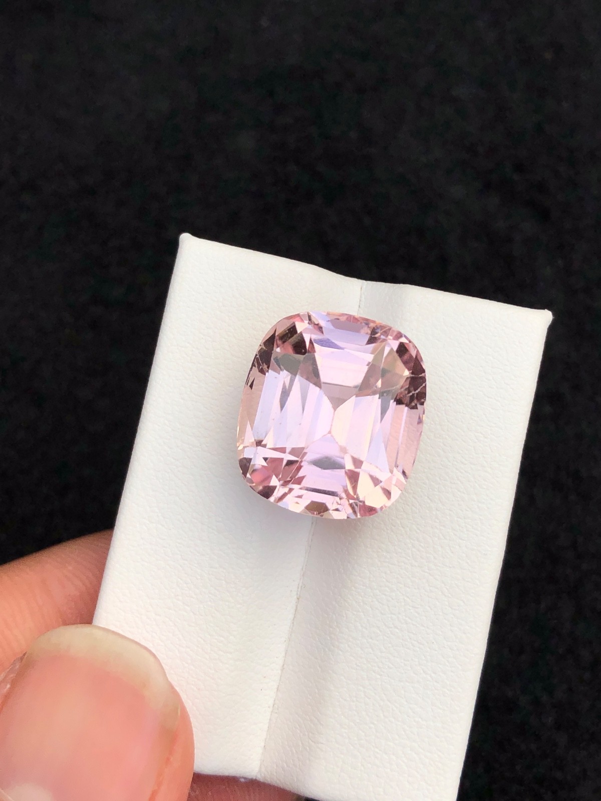 26.6. Carat Natural Cut Kunzite Cushion Shape loose gemstone From Afghanistan