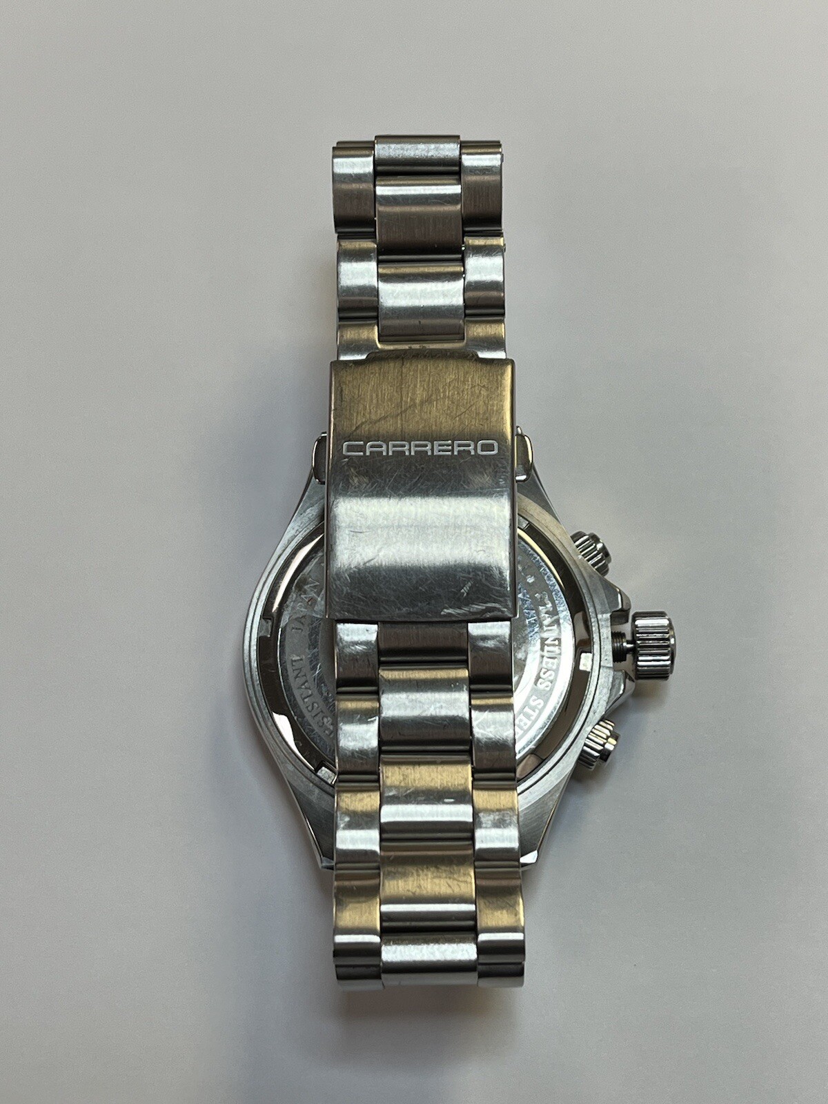 Torino Carrero CS866BKSV 44mm Men Chronograph Stainless Steel Watch