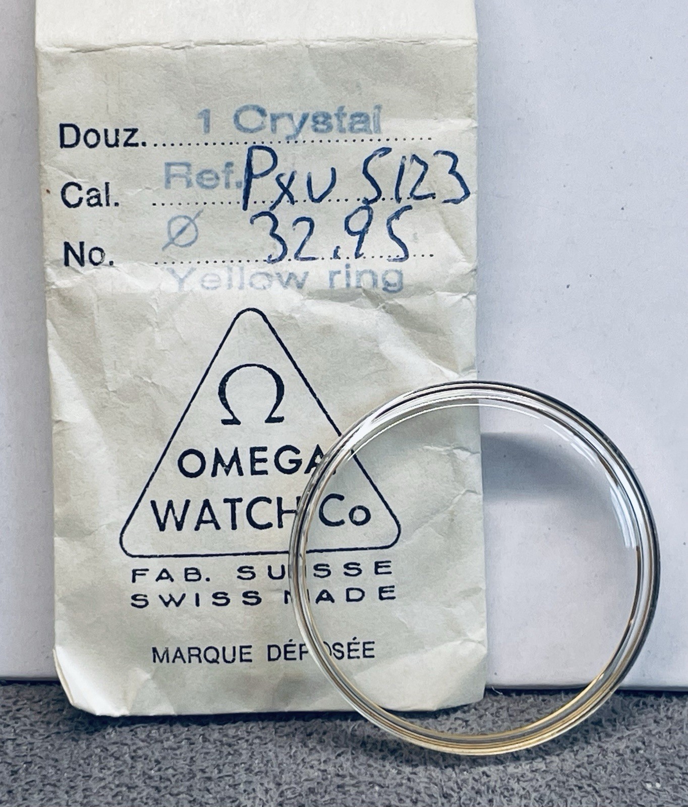 OMEGA Watch Crystal Yellow Tension Ring New Old Stock PX 5123 32.95