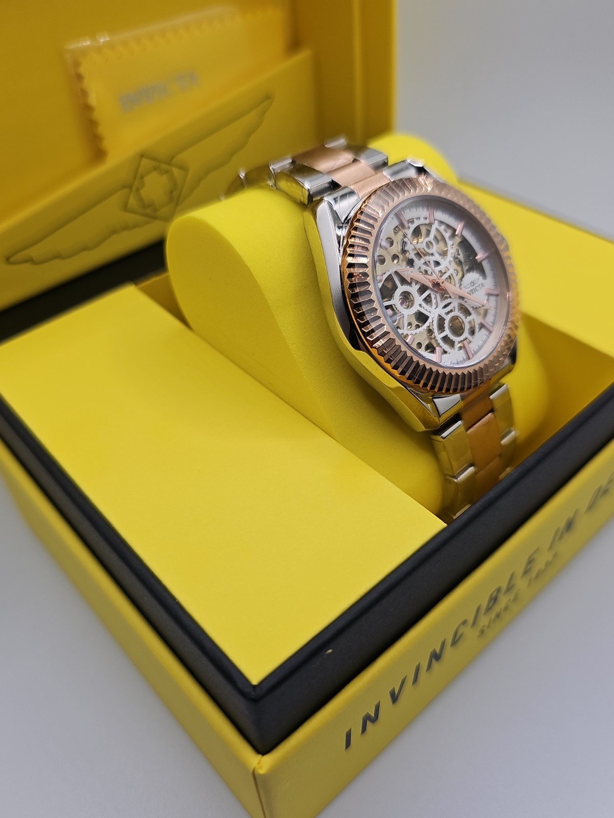 Retail $419.00 Invicta Objet D Art Automatic Watch Skeleton Dial 43mm 69763