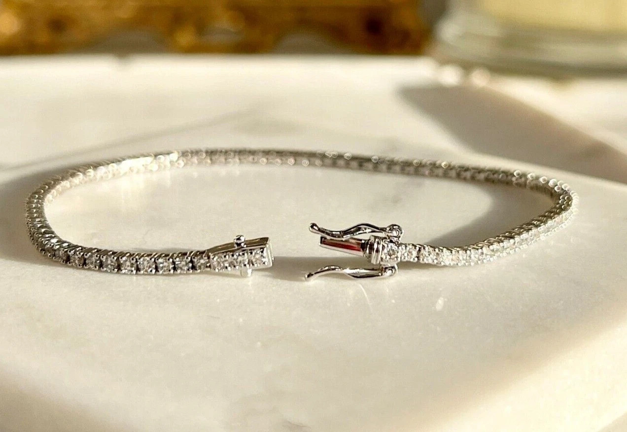 5 Ct Round Cut Lab-Created Diamond Women’s Tennis Bracelet 14K White Gold Plated