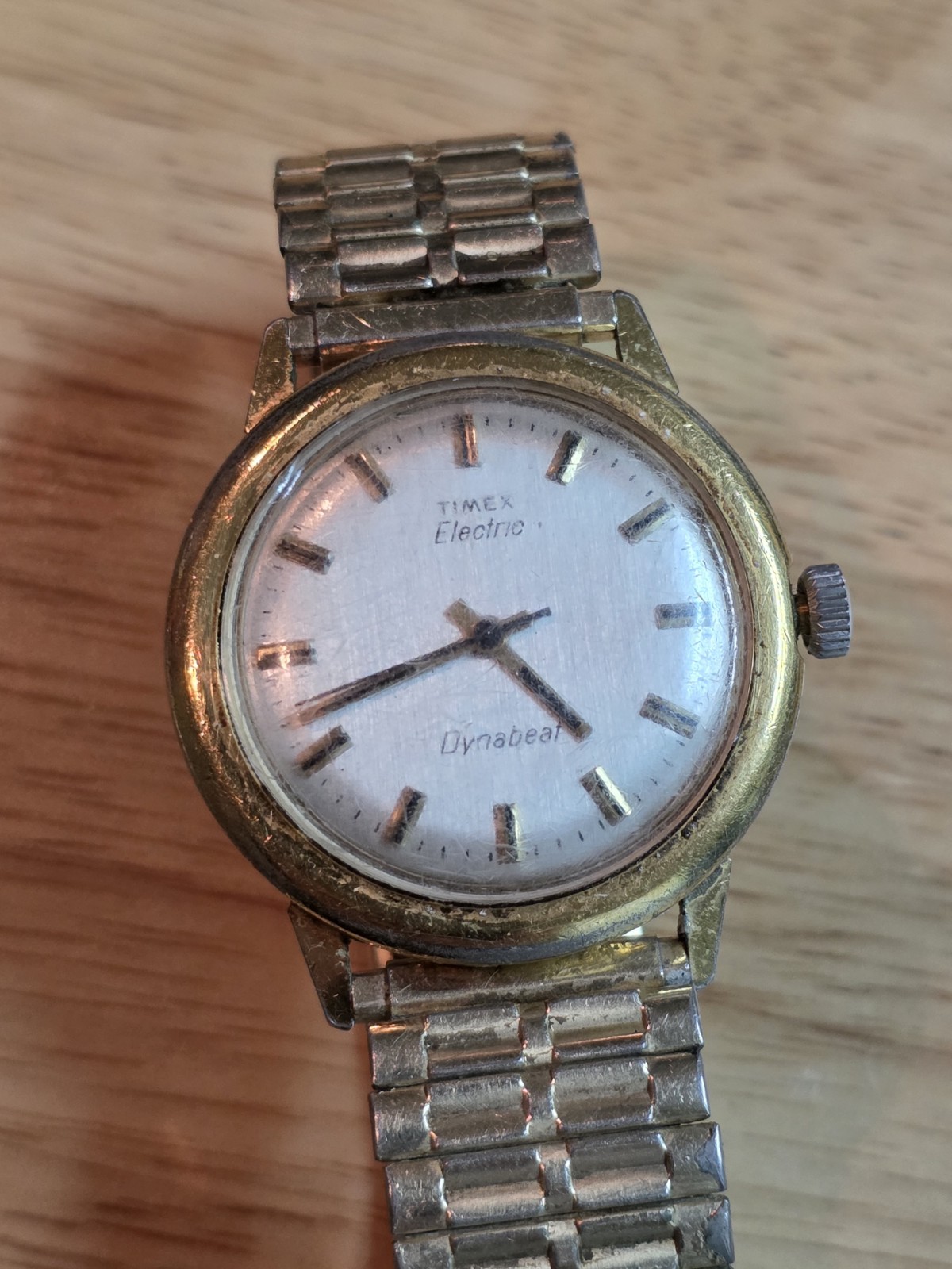 VINTAGE 1970s Timex Electric Dynabeat Men Wrist Watch ** RUNNING **