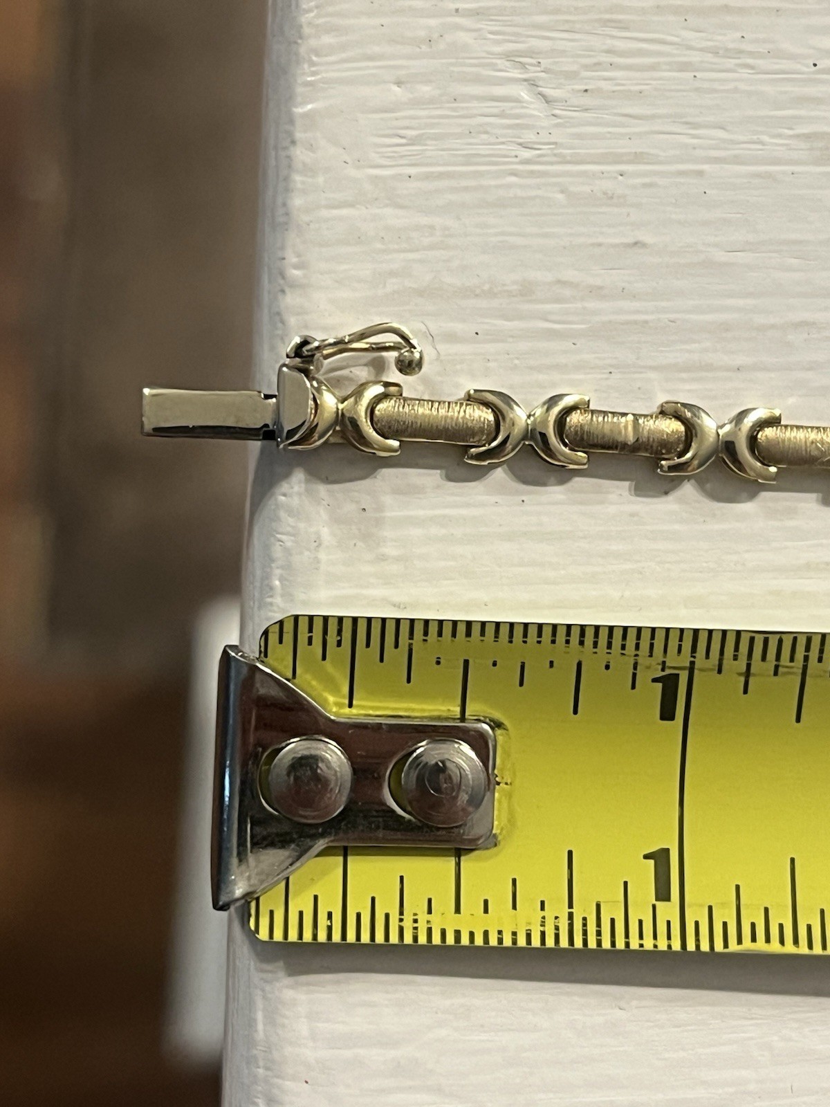 14K Solid Yellow Gold Bracelet REVERSIBLE Shiny Brushed Sides 7.25 In 6.24 Grams