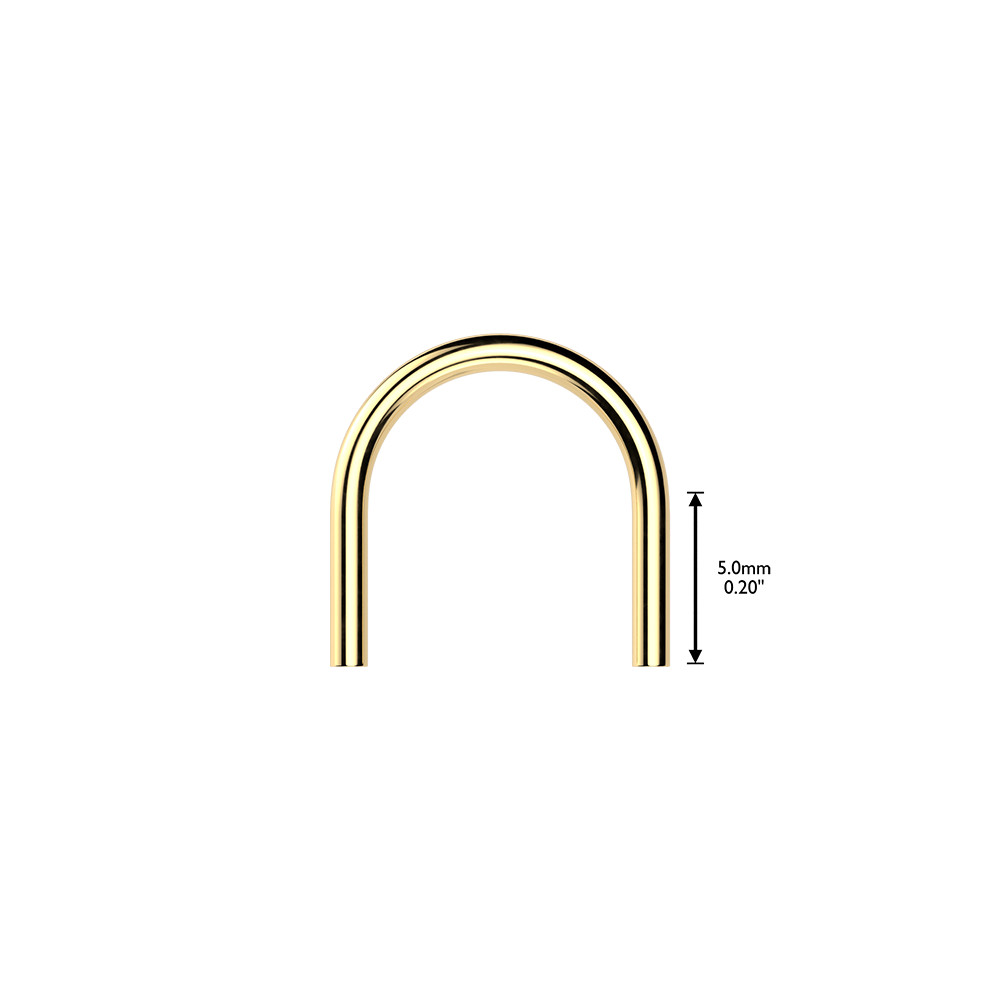 16G 18G Titanium Threadless Push In CZ U Hoop Earring Piercing Jewelry Sold Each