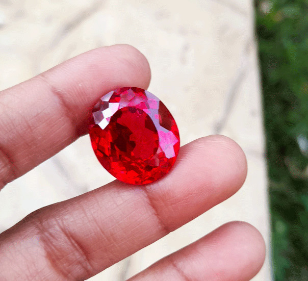 103.60 Ct GIE Certified Unheated Myanmar Burma Red Ruby Oval Cut Loose Gemstone