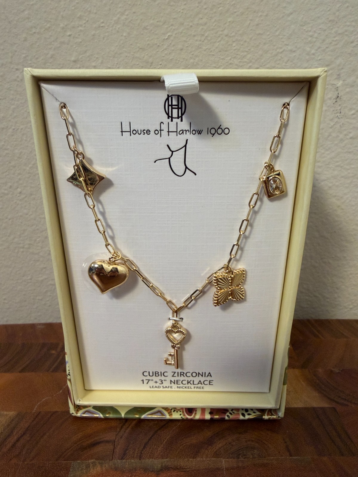 House of Harlow 1960 Key To My Heart Charm Necklace