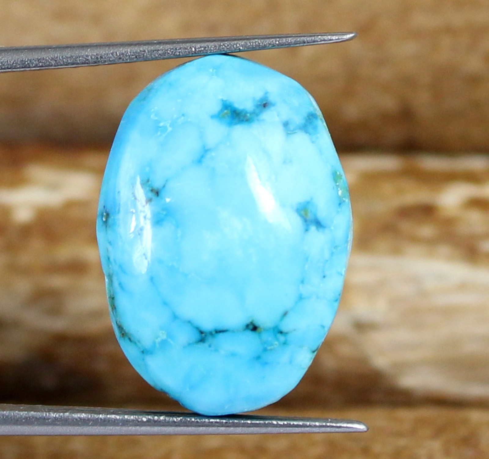 13.45 Ct Natural Blue Turquoise 15 x 11 mm Oval Loose Gemstone Certified T9126