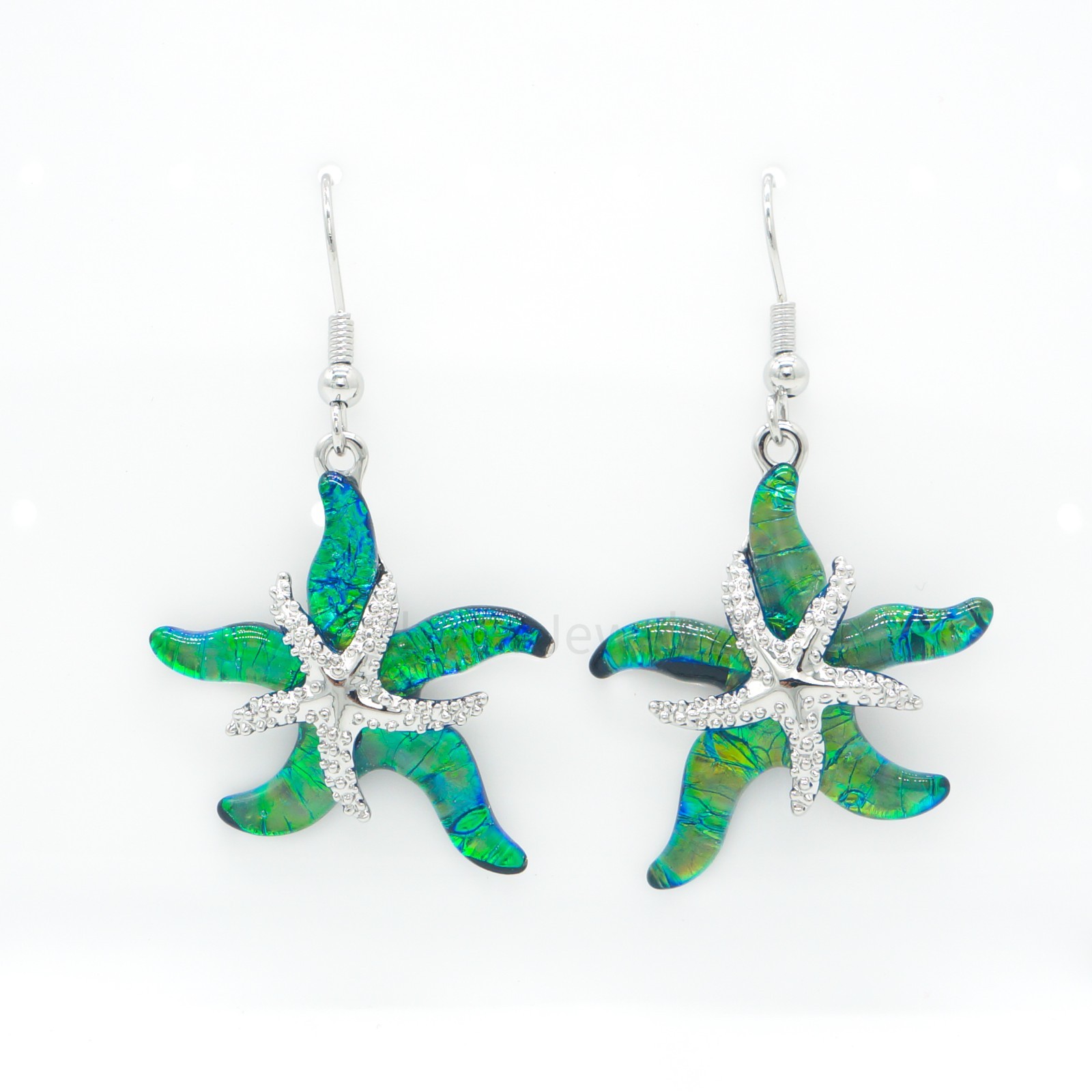 Resin Metal Alloy Hawaiian Fashion Dangle Hook Earrings – Starfish