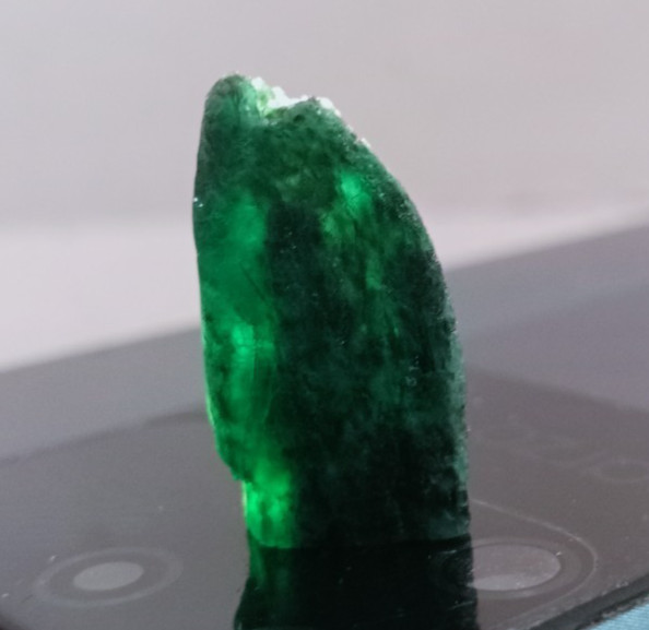 Natural Zambian Emerald Rough Stick, Emerald Rough Stick For Pendant Size 22mm.