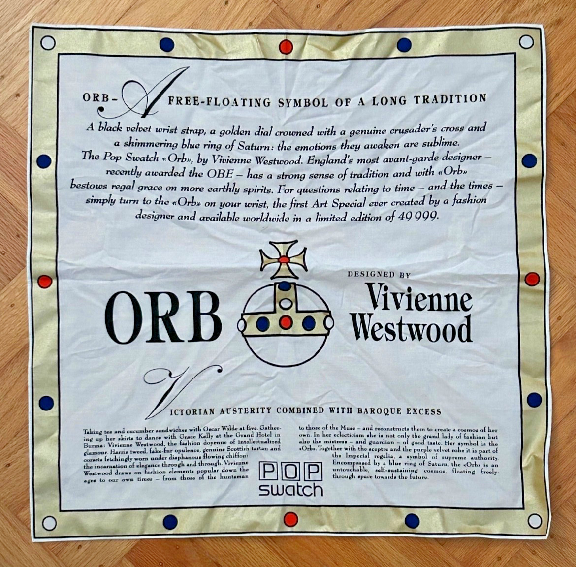 Swatch Special – Orb – Vivienne Westwood – PWZ104 – 1993 – Pop Swatch Scarf