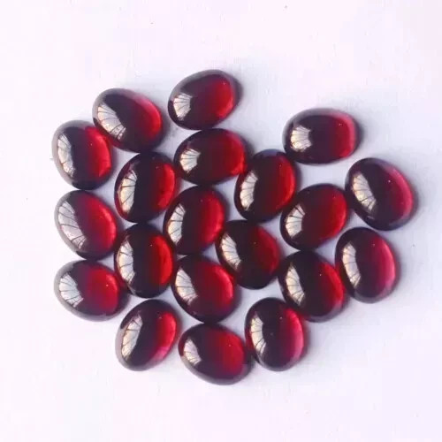 AAA+ Natural Garnet Cabochon Oval Shape Loose Gemstone For Jewelry Making
