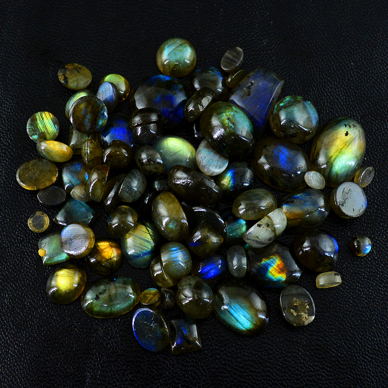 260.65 CTS / 80 PCS NATURAL WHOLESALE OVAL SHAPED LABRADORITE UNHEATED GEMSTONES