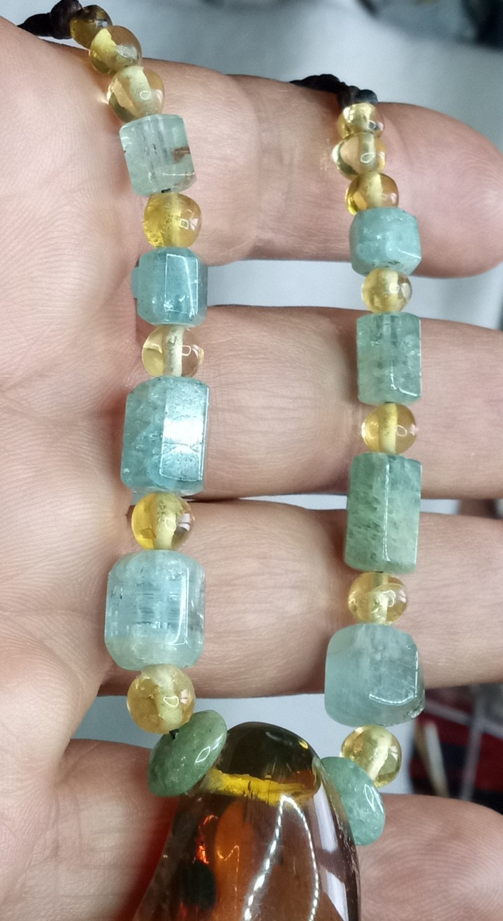 Amber Natural 25 million years old from Mexico adjustable hand braided.