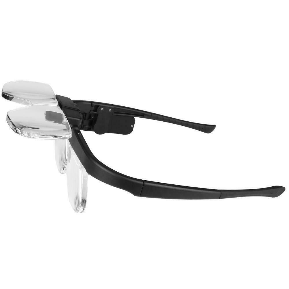 Max 4.5X Focus Flip up Magnifying Glasses USB Power LED Headband Loupe Magnifier