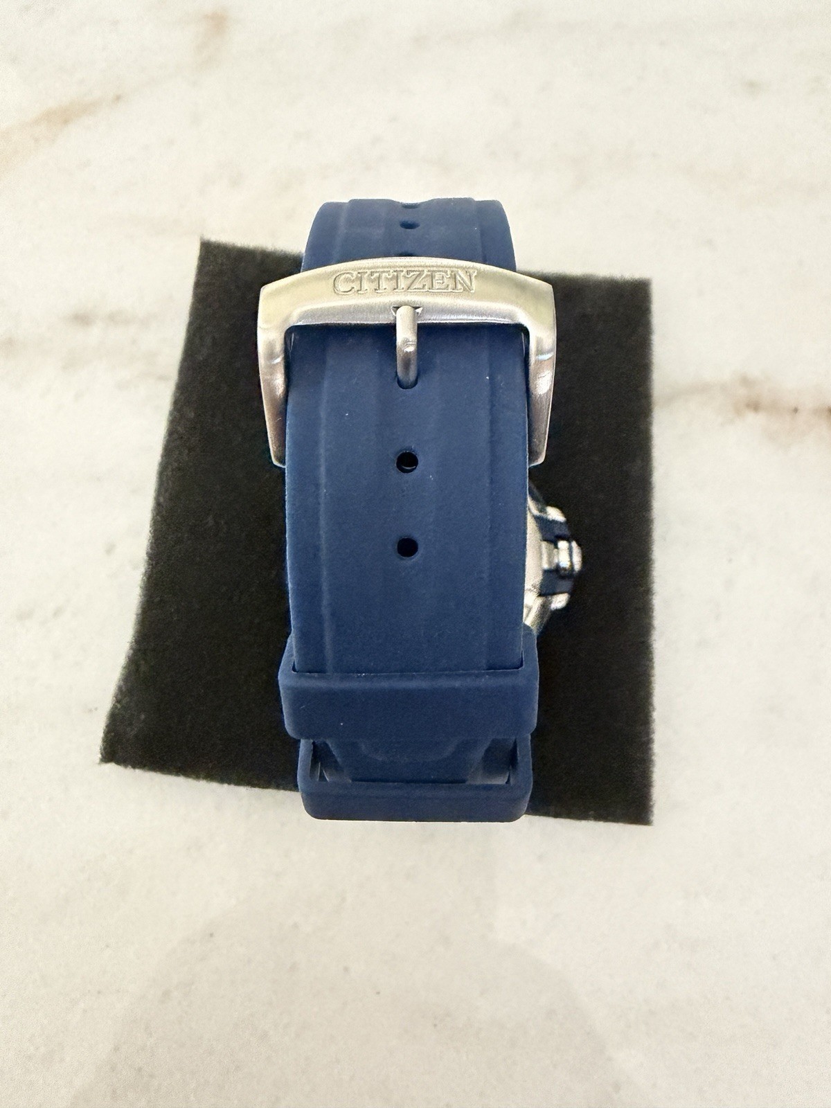 Citizen AW1158-05L 45mm Silver Stainless Steel Case with Blue Polyurethane Strap