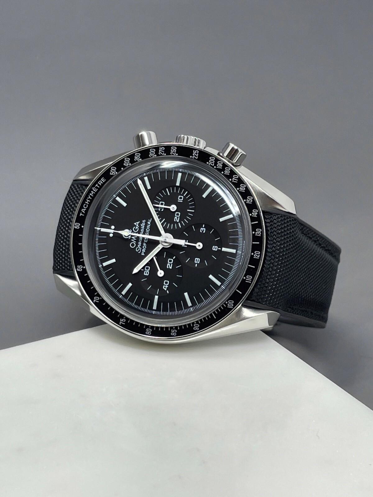 Omega Speedmaster/Seamaster 20mm Sailcloth/Rubber Watch Strap with Clasp Options