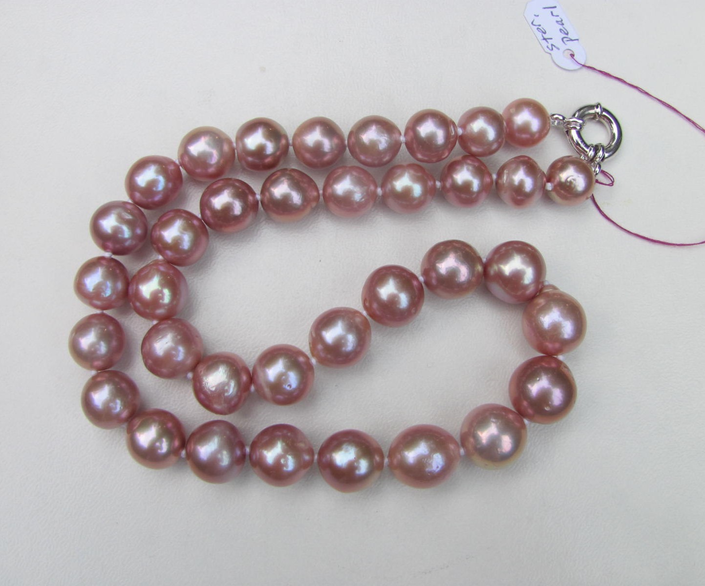 11-14mm Cultured Freshwater Pearl Necklace Sterling Clasp 20″