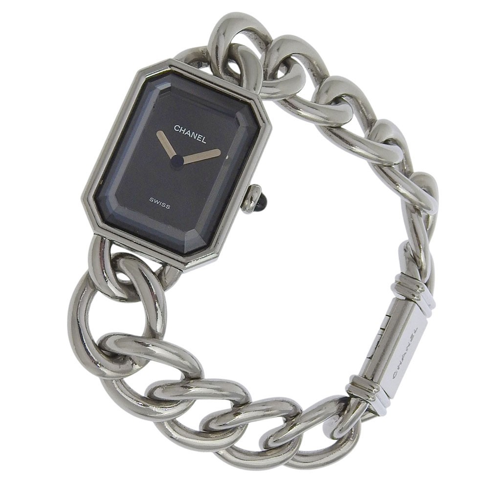 CHANEL Premiere L Watches H0452 blackDial Stainless Steel Quartz Analog di…