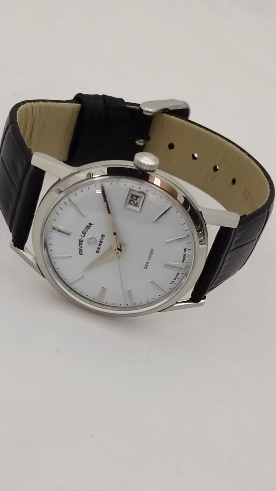 Favre Leuba Geneva Sea-chief Date-winding Men’ Watch Swiss Made White Dial