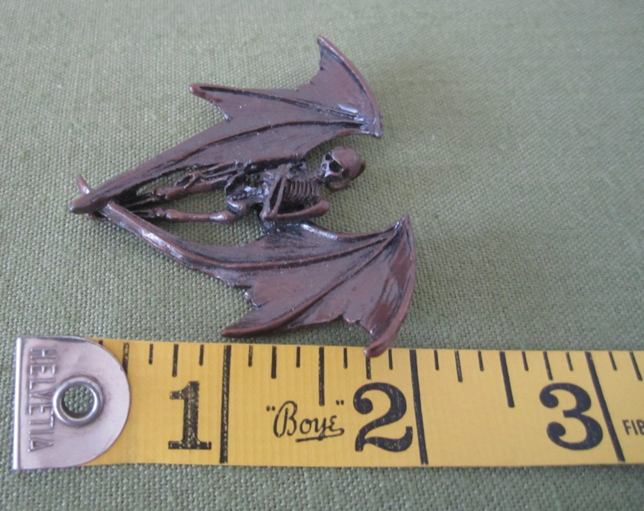 Alchemy England Winged Skeleton Gothic Metal Pendent 2003 Marked On Wings