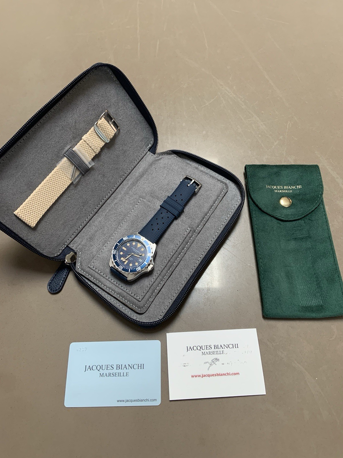 Jacques Bianchi JB300 Diver Blue LE FULL SET Warranty To Jun 2027