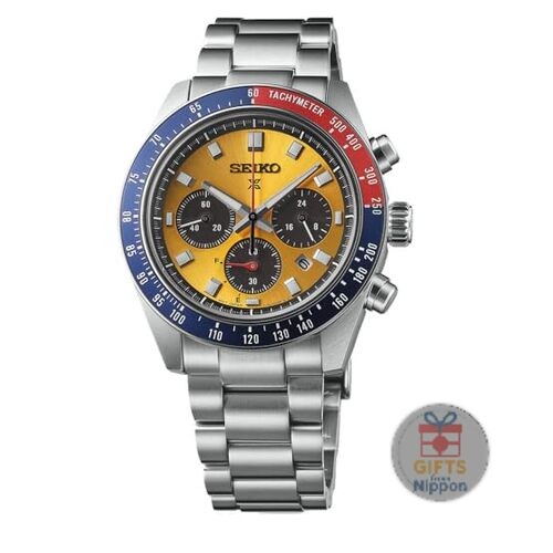Seiko Prospex SSC947 Solar Chronograph Watch Yellow Dial 41.4mm Stainless Steel