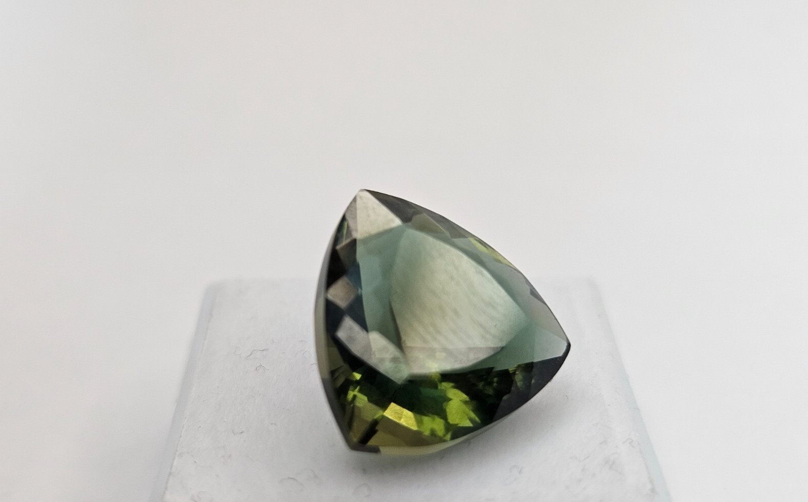 Moldavite Natural Green EGL Certified Trillion Cut 10+ Ct Loose Gemstone