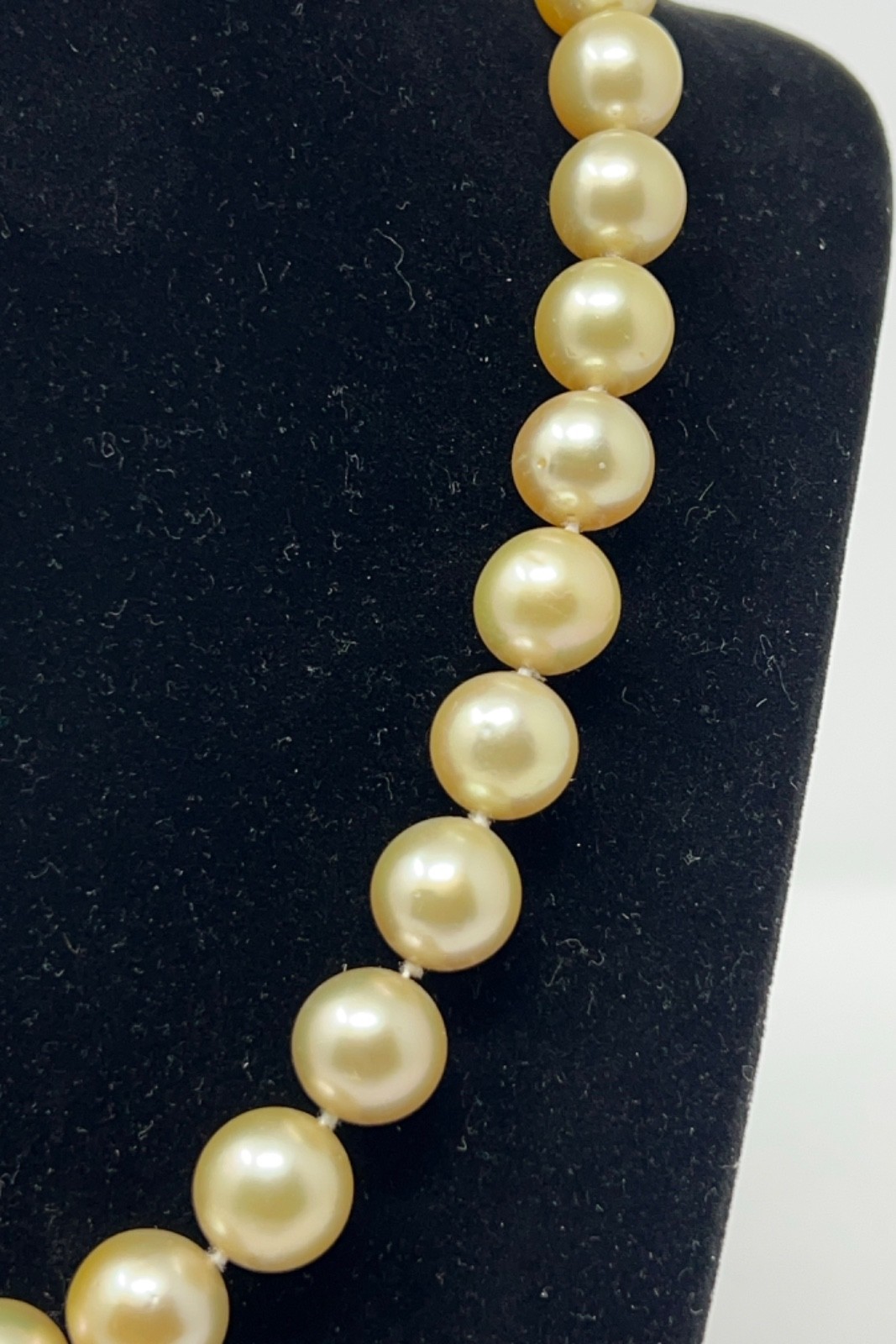11.8-12.6mm Golden South Sea Pearl 14k Yellow Gold Strand 18″ – 90g