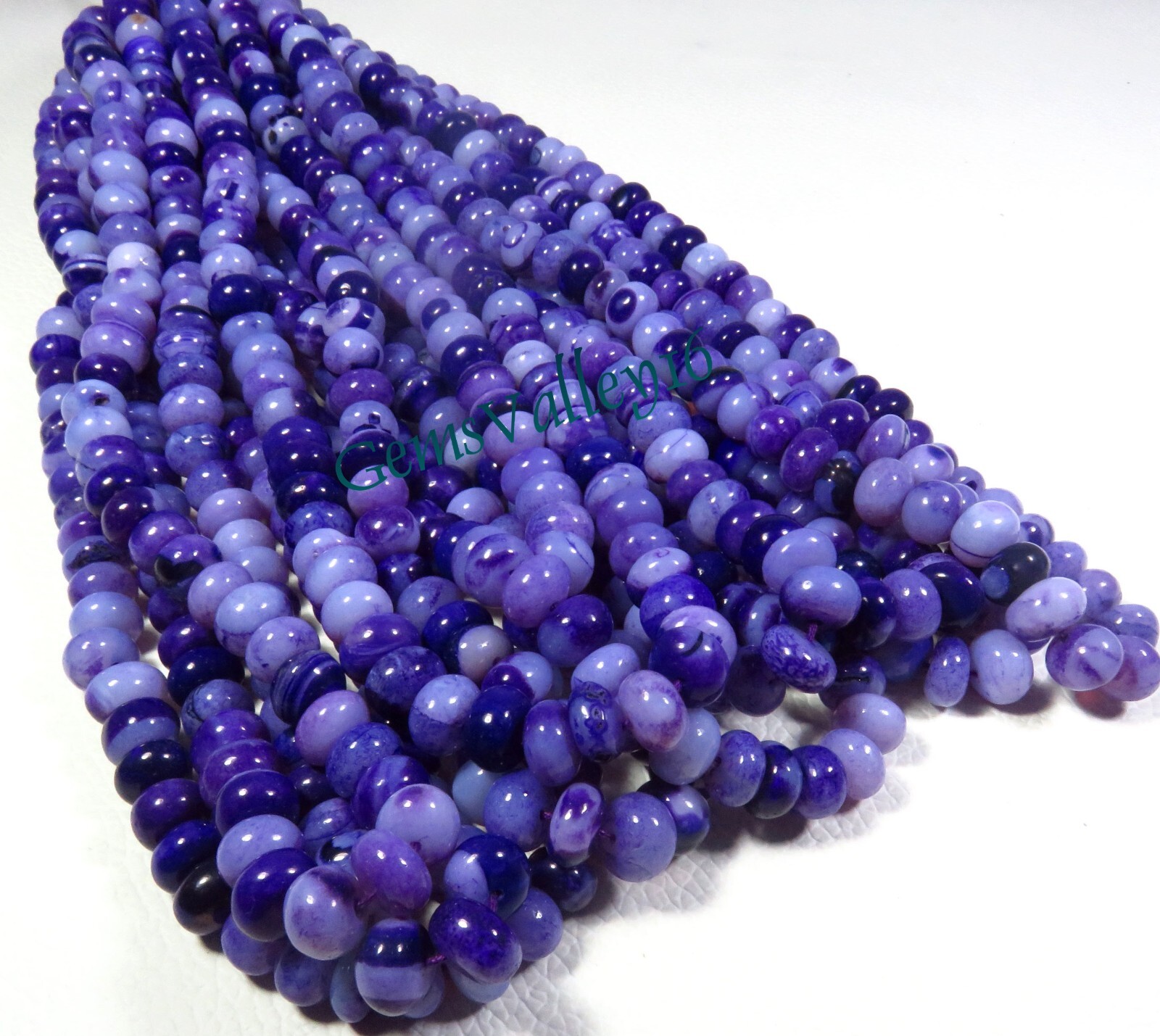 Charoite Opal Smooth Gemstone Rondelle Briolette Beads For Jewelry 8.25-8.5mm