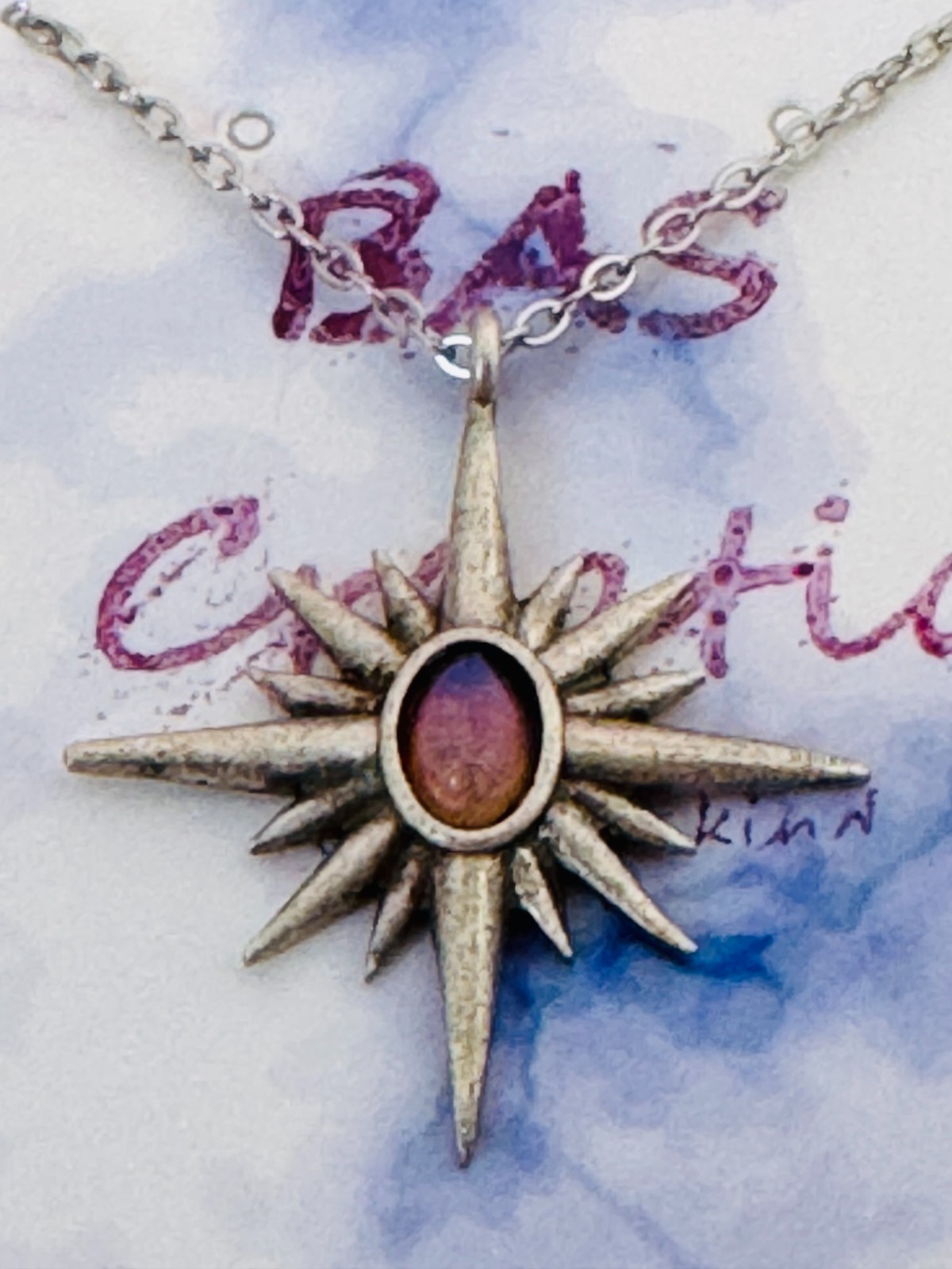 Northern Star Pendant Necklace Hand Painted by Local Ozark Artist–Me