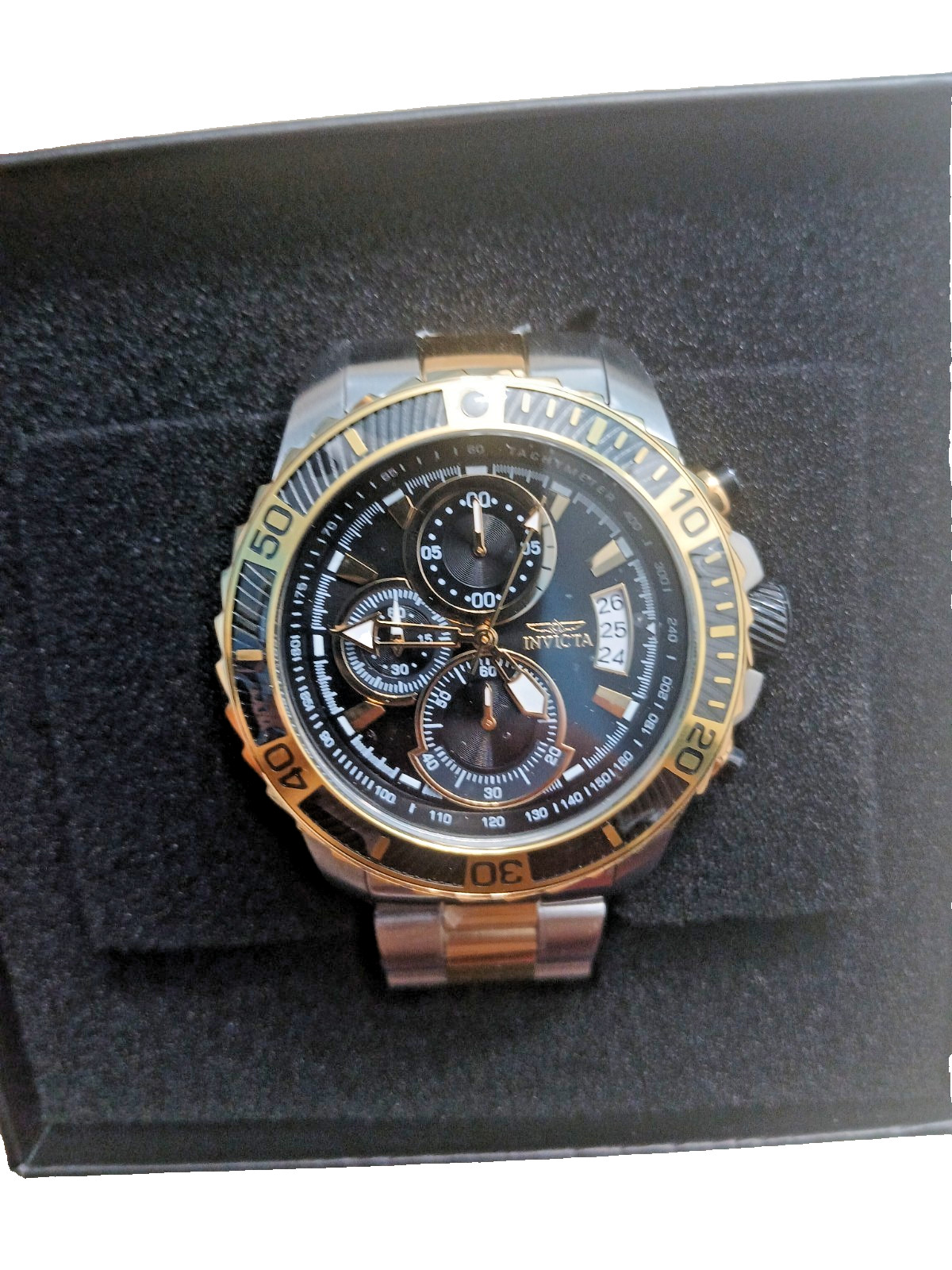 Invicta Pro Diver SCUBA Men’s Watch – 45mm. Steel, Gold (22418)