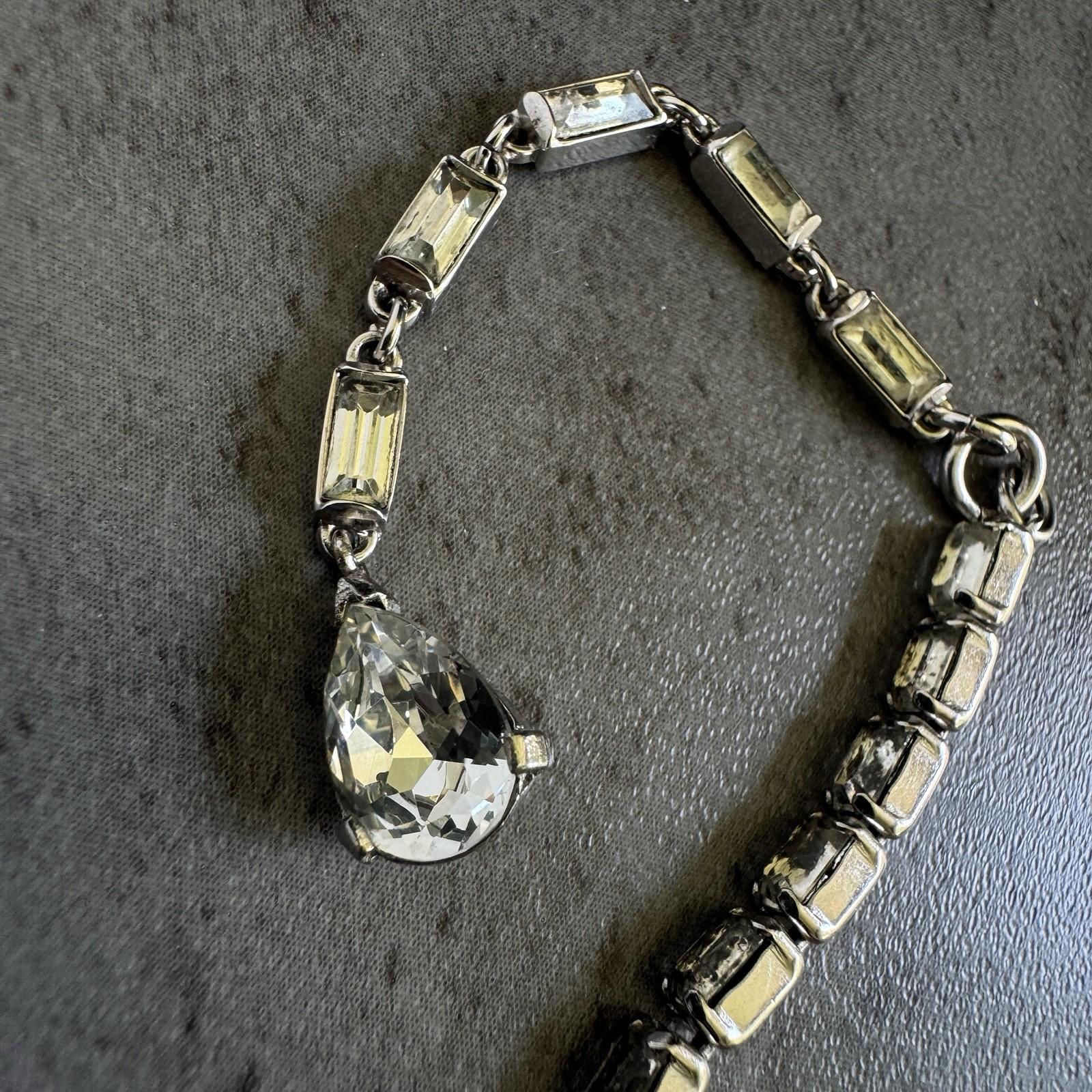 Vintage 1955 Crown Trifari Rhinestone Necklace Alfred Philippe J Hook Choker