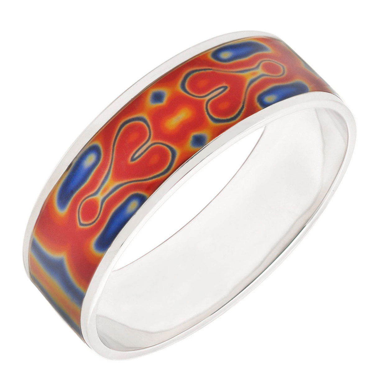 De Buman Sterling Silver “Dream” Multicolor Enamel Bangle Bracelet