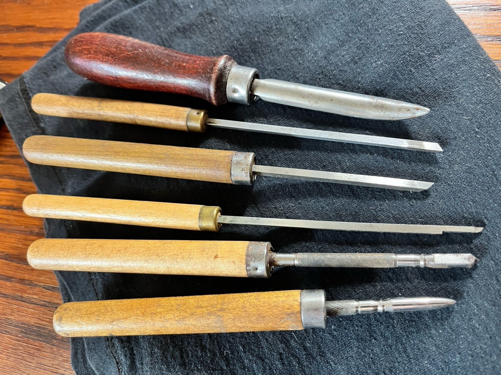6 Vintage Lot Gravers Lathe Cutting Burnishing Watchmaker Watch Tools -2 Unique