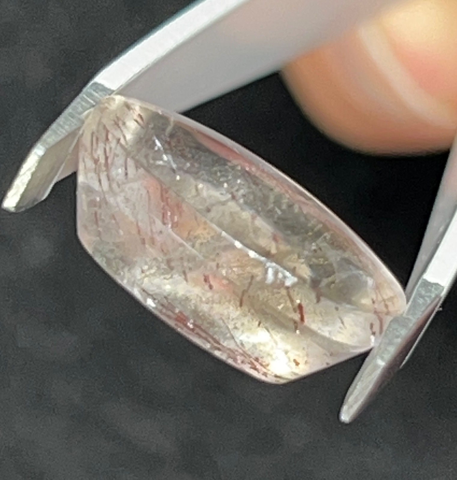 PFS-2 Pink Fire Quartz 9.25ct 15x12x7mm Brazil one mine worldwide