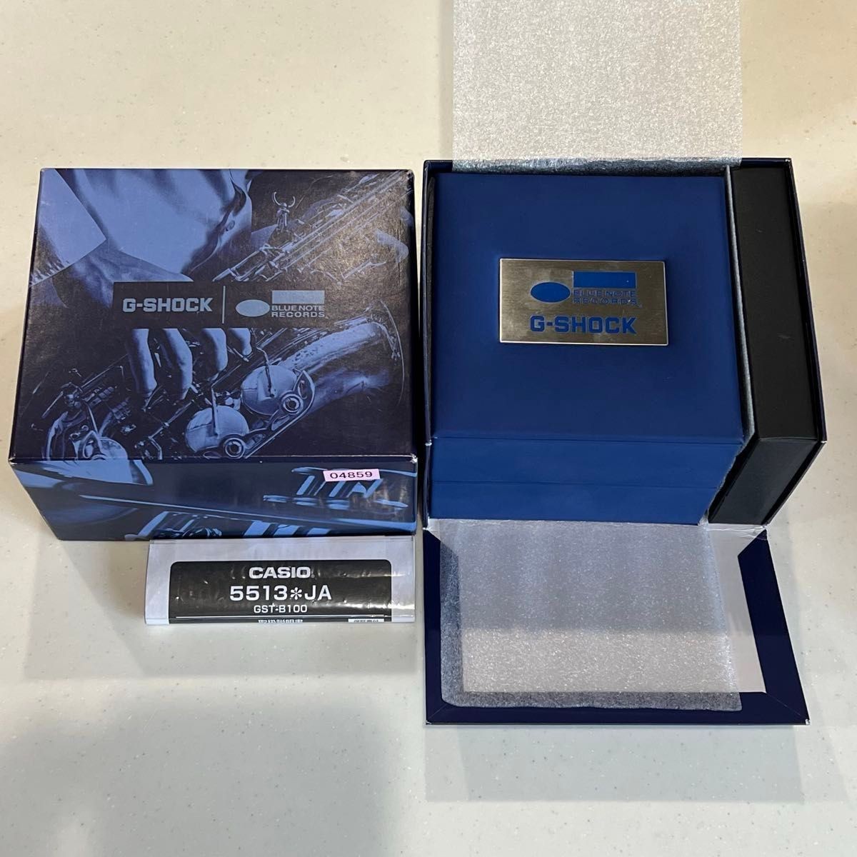 Rare CASIO G-Shock GST B100 Complete with Bluetooth BLUE NOTE RECORDS Collaborat
