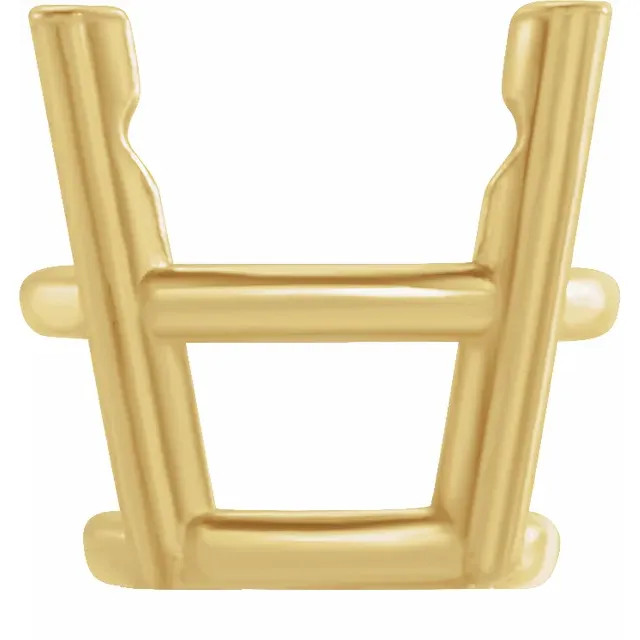 14K Yellow Gold Round Pre-Notched Basket Setting 4 Prong 2mm-10.5mm – 1 Piece