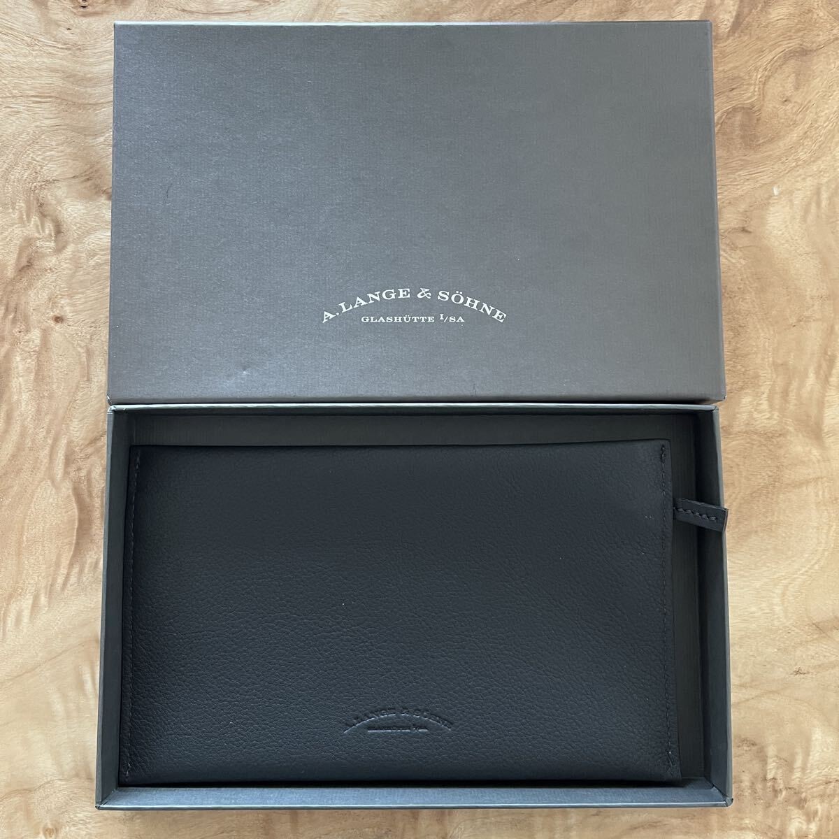 Unused A. Lange & Sohne Calf Leather Pouch Collectors Item Genuine With Box