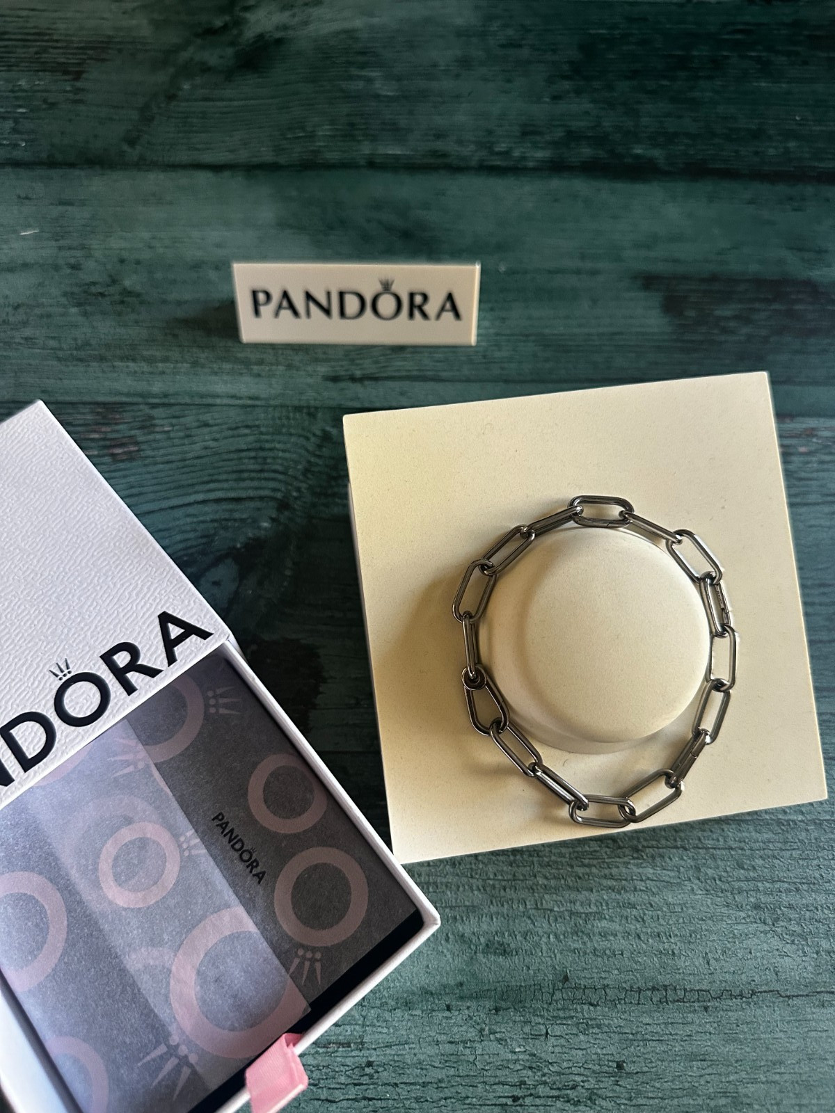 100% NEW PANDORA Me Style Ruthenium Link Chain Bracelet 549588C00 5.9 INCHES