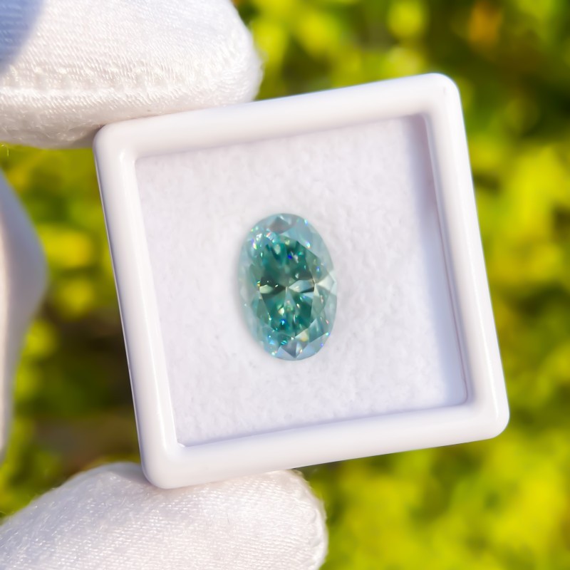 Hot Sale Aqua Blue Multiple Shapes 0.5-5ct Moissanite Stone GRA Certificate VVS1